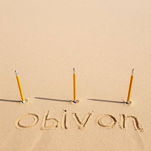 Surreal Desert of Giant Pencils