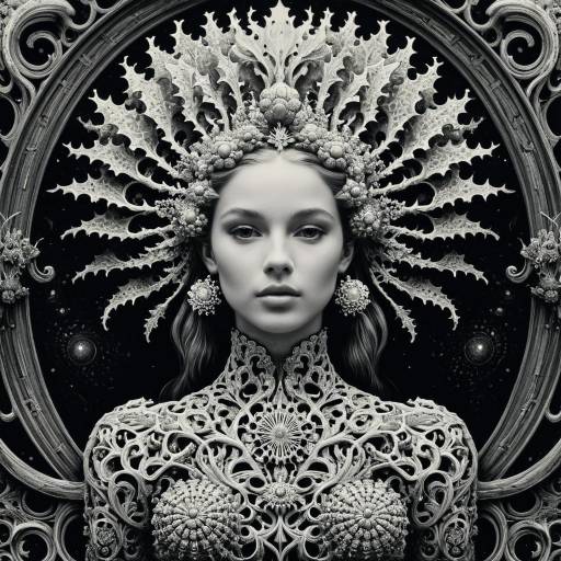 Realistic Portrait of a Nymph Queen in Baroque Style