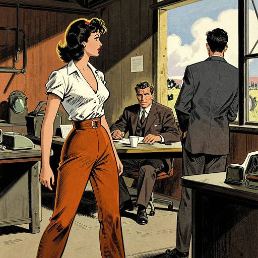 Wally Wood Style Industrial Scene