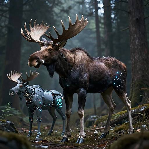 Futuristic Moose Evolution Visualized