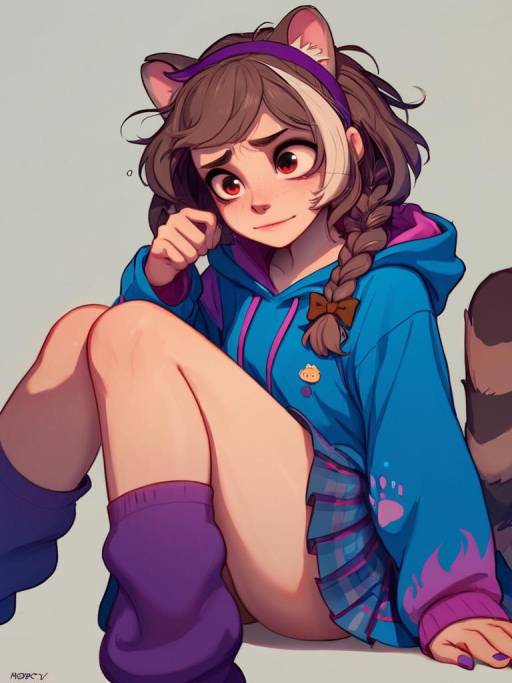 Pastel Cat Girl Fashion Ensemble