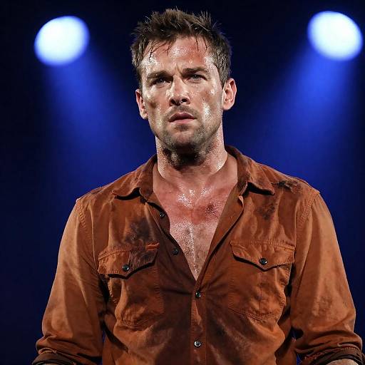 Intense Performance Under Stage Lights