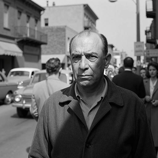 1960s Urban Portrait in Black and White