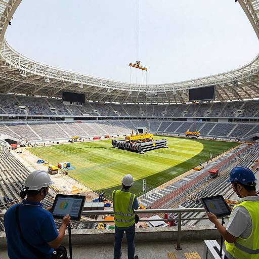 Massive Open-Air Stadium Construction