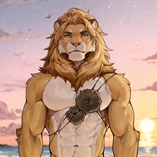 Olympia Lion on Pristine Beach