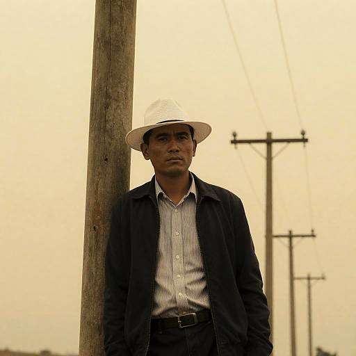 Man in Jacket Against Dusk Sky