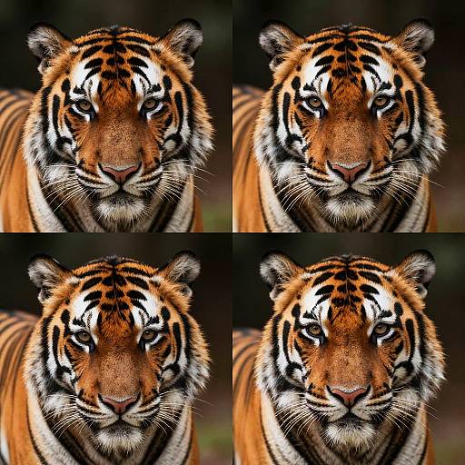 Intense Tiger Face Collage