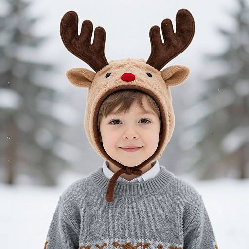 Child in Reindeer Costume
