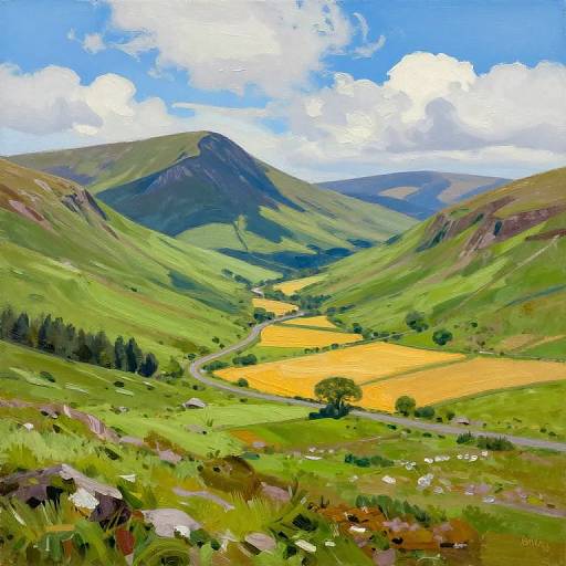 Vibrant Cambrian Mountains Landscape