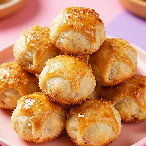 Golden-Brown Glazed Pastries Stack