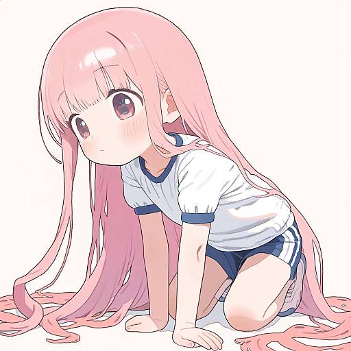 Illustration of Hakamada hinata, rou-kyuu-bu! in the style of Opossumachine