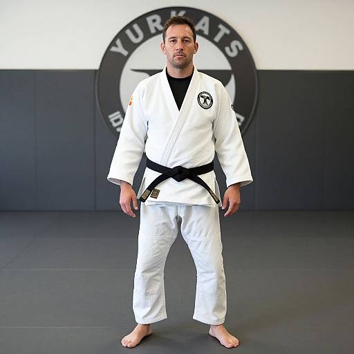 Man in White Kimono Posing