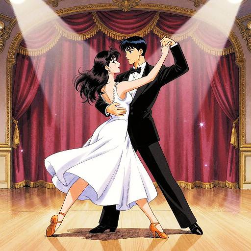 Passionate Ballroom Duet in Moto Hagio Style