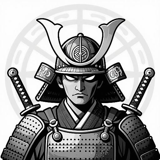 Intricate Samurai Armor and Expression