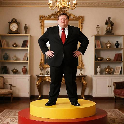 Regal Portrait of an Obese Man