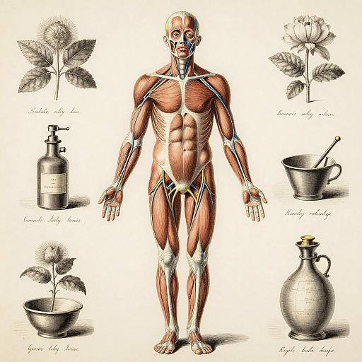 Victorian Anatomy and Botanical Study