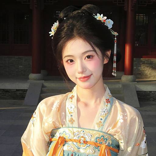 Realistic Chinese Girl in Hanfu