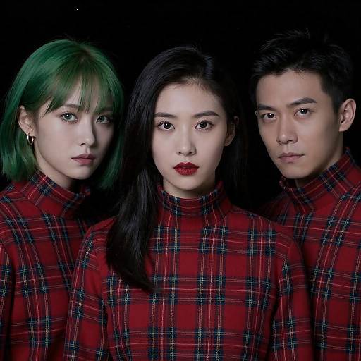 Intense Portraits in Plaid Under Stars