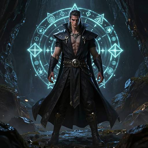 Enigmatic Warlock in Arcane Cavern