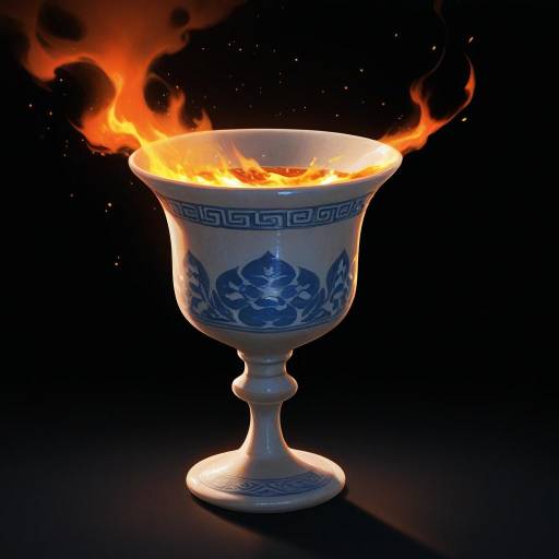 Intricate Still Life with Chalice and Fire Intricate Still Life with Chalice and Fire