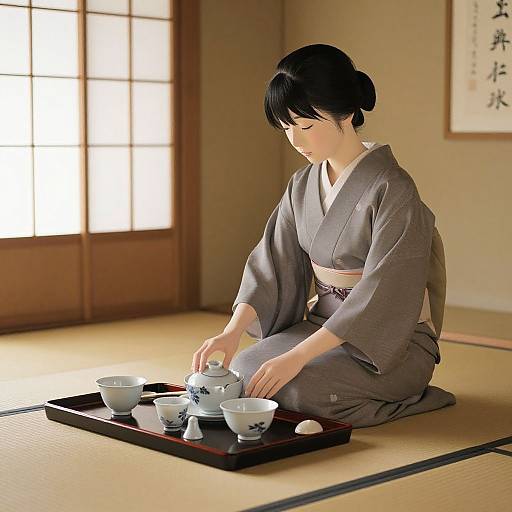 Traditional Japanese Tea Master Portrait