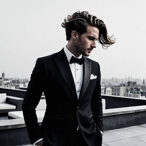 Elegant Man with S-Waves Hairstyle