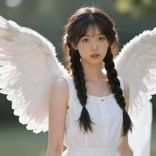 Female Angel with Braided Hair