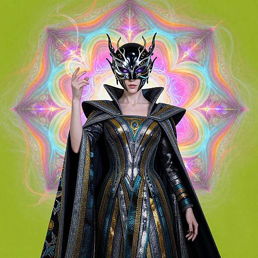 Ethereal Woman in Avant-Garde Mask