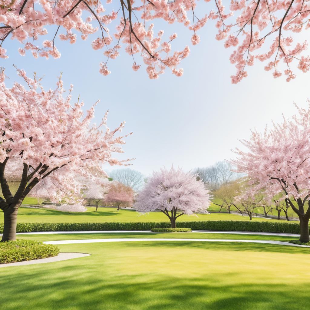 Serene Cherry Blossom Wall Art Mockup