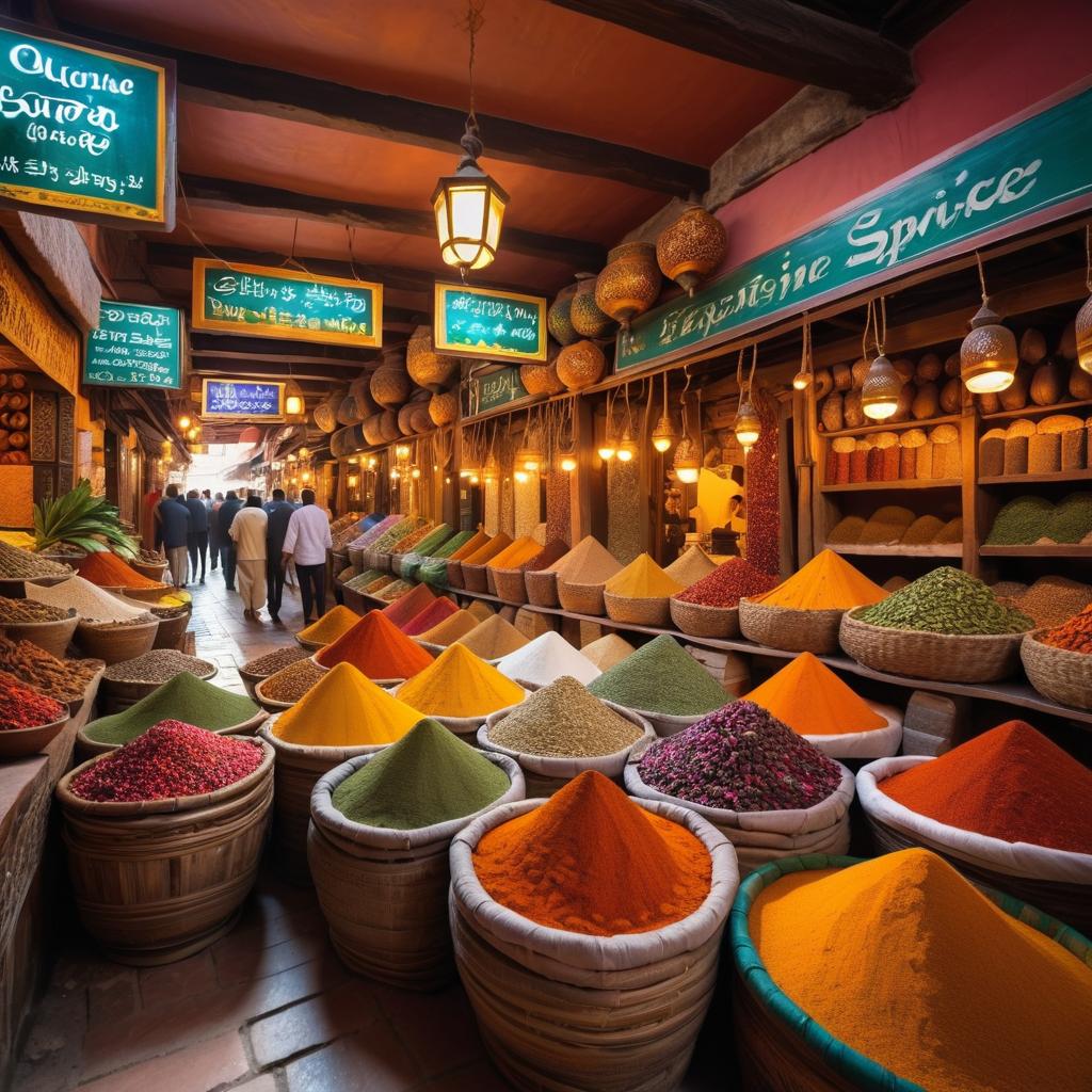 Vibrant Spice Market in Ancient City