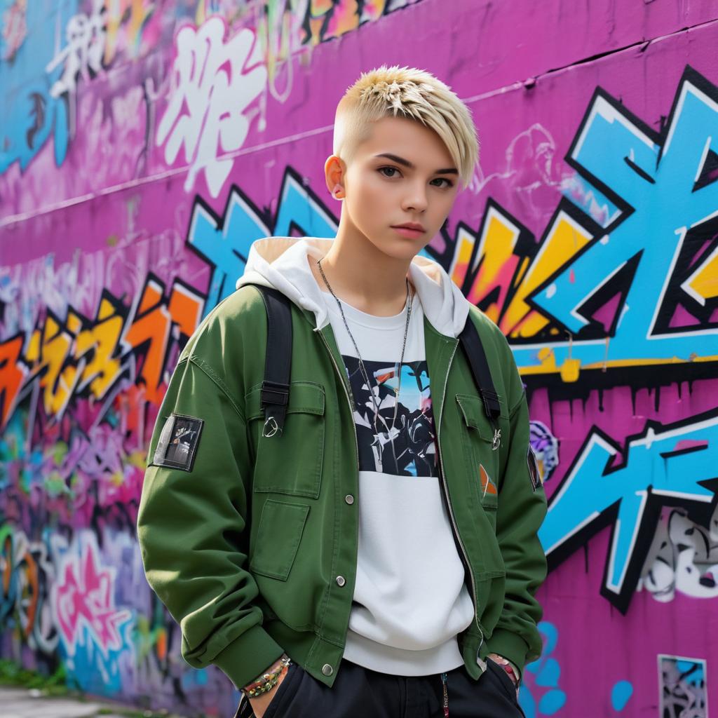 Cool Anime Teen in Urban Style