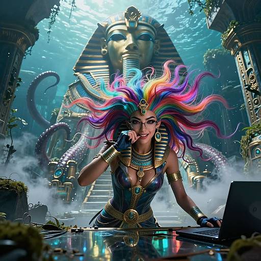 Post-Apocalyptic Ancient Egyptian Cyber Scene