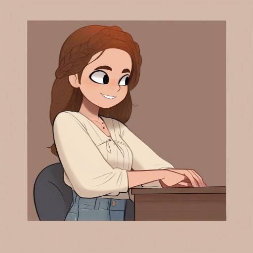 Cheerful Young Woman with Braids