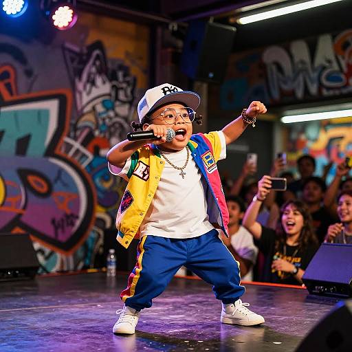 Vibrant Midget Rapper Urban Performance