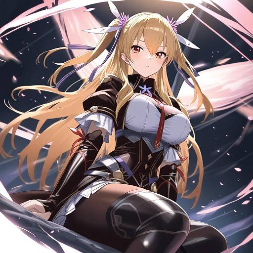 Illustration of Alisa reinford, eiyuu densetsu in the style of Cuboon