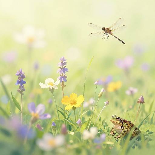 Ethereal Wildflowers Close-Up Scene