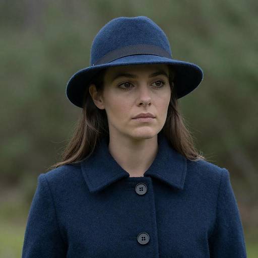 Intense Gaze of a Woman in Nature