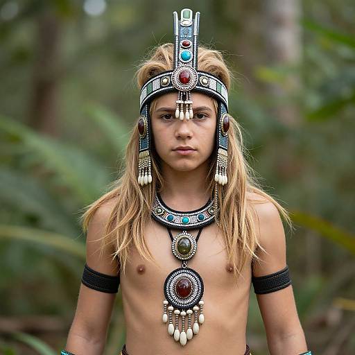 Tribal Jungle Warrior Boy Costume