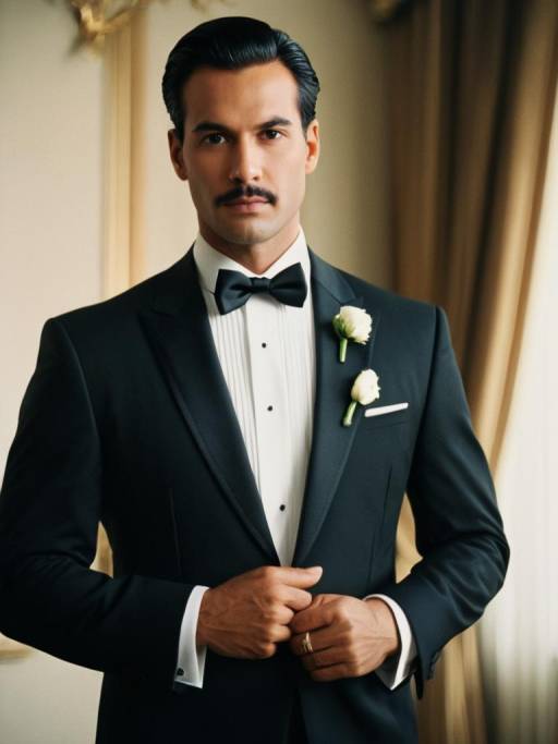 Man in Wedding Tuxedo Portrait