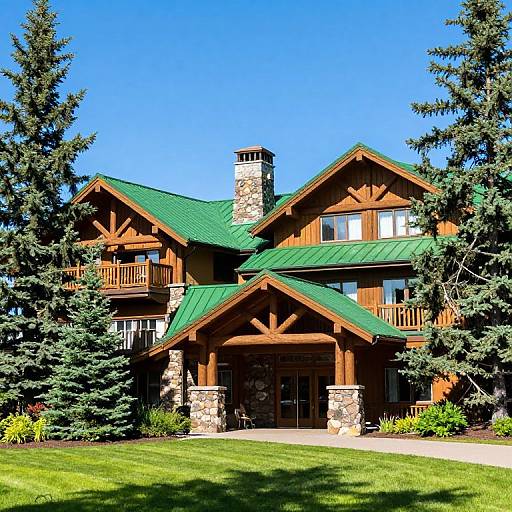 Rustic Lake Placid Lodge Scene