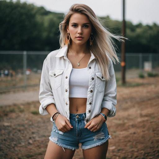 Young Woman in Casual Summer Outfit Outdoors