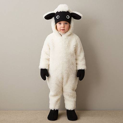 Child in Sheep Costume Portrait