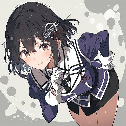Illustration of Haguro kai ni (kancolle), kantai collection in the style of Narumi arata