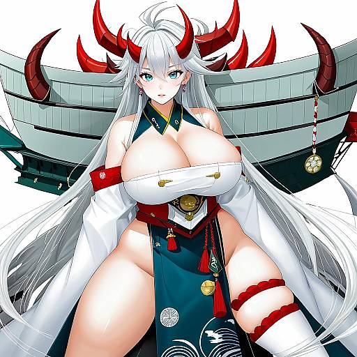 Illustration of Hakuryuu (azur lane), azur lane in the style of Piyokichi