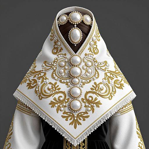 3D Render of Traditional Russian Kokoshnik