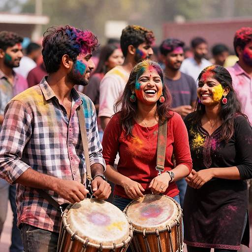Joyful Moments at the Holi Festival