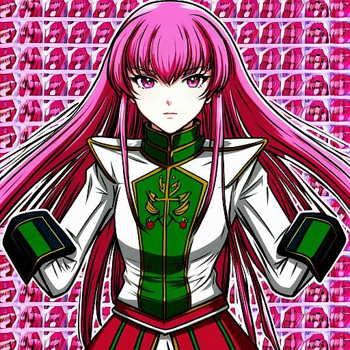 Illustration of Anya alstreim, code geass in the style of Machismo fuji