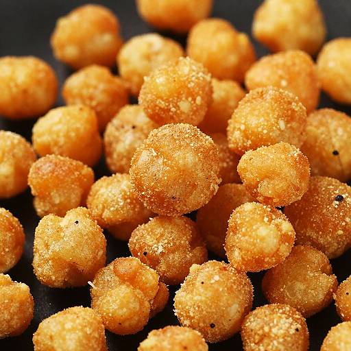 Close-Up of Crispy Fried Snacks
