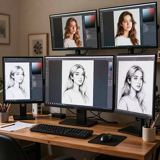 Cozy Digital Art Studio with VR Brushes