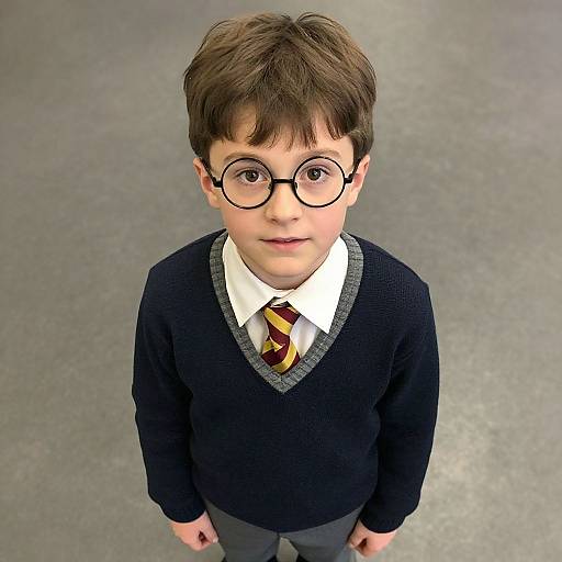 Realistic Kid in Harry Potter Costume